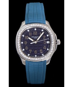 Montre Patek Philippe Super Clone Aquanaut acier cadran bleu 38.5MM