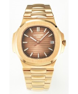 Patek Philippe Super Clone Nautilus 5711/1R-001 en Or Rose Cadran marron