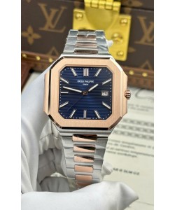 Patek Philippe Cubitus 5821 Boîtier bicolore Cadran bleu Montre Suisse Réplique 