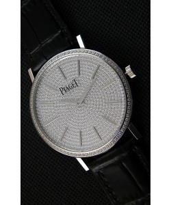 Montre Piaget Altiplano G0A36128 Suisse à Quartz avec Cadran diamant pavé Boîtier en acier Réplique