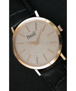 Montre Piaget Altiplano G0A36128 Suisse à Quartz avec Cadran diamant pavé Boîtier Rose Or Réplique