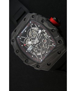 Montre Richard Mille RM35-2 Rafael Nadal Etui en Carbone Forgé avec Bracelet en caoutchouc noir