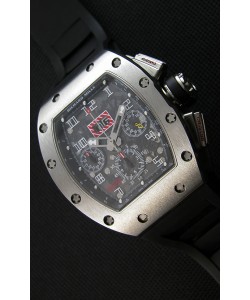 Montre Richard Mille RM011-FM Felipe Massa Étui en Titane d’une seule pièce avec Bracelet Noir