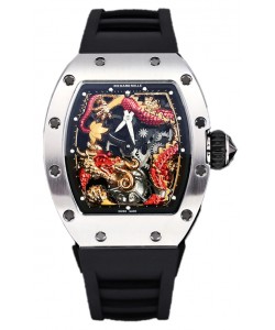 Richard Mille RM057 Montre en acier inoxydable avec cadran en forme de dragon et mouvement automatique suisse