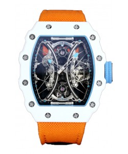 Richard Mille RM53-01 Pablo Mac Donough TPT Boîtier blanc Nylon orange Réplique Suisse
