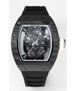 Montre Richard Mille RM055 Boîtier Carbone Noir Superclone 1:1 Tourbillon Authentique 