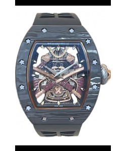 Montre Richard Mille RM047 Samurai Tourbillon Véritable en Boîtier Carbone Bracelet Noir