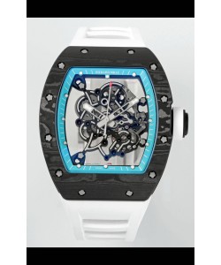 Richard Mille RM055 Boîtier en carbone noir Jantes bleues Montre Tourbillon Superclone Authentique 1:1 