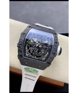 Richard Mille RM35-02 Rafael Nadal - Montre Super Clone Tourbillon - Bracelet Noir Carbone Blanc 