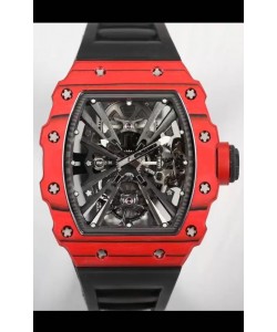 Richard Mille RM12-01 Montre réplique 1:1 du mouvement tourbillon authentique avec boîtier en fibre de carbone