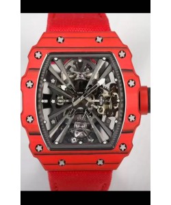 Richard Mille RM12-01 Montre réplique 1:1 à mouvement tourbillon authentique avec boîtier en fibre de carbone
