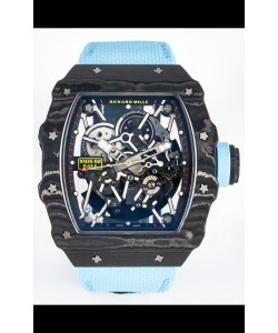 Richard Mille 035-02 Noir NTPT Mouvement Vaucher authentique Montre Super Clone