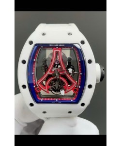 Richard Mille RM52-03 Paris Saint-Germain Tourbillon Céramique Blanche Réplique Montre Suisse