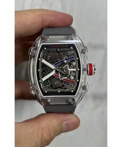 Richard Mille Super Clone RM67-02 Boîtier saphir Montre caoutchouc gris