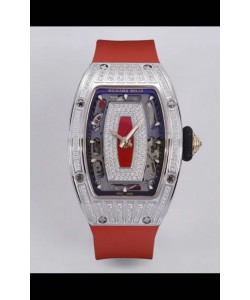 Richard Mille Super Clone RM07-01 Sertie de diamants 904L Boîtier acier Automatique Réplique Montre