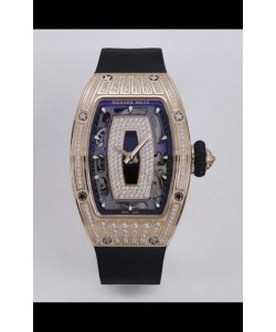 Richard Mille Super Clone RM07-01 Sertie de diamants 904L Boîtier or rose Automatique Réplique Montre