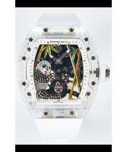 Richard Mille RM26-01 Tourbillon Panda Transparent Boîtier Saphir - Réplique Super Clone