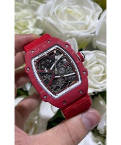 Montre Richard Mille Super Clone RM67-02 Carbone rouge TPT 37 Grammes Bracelet rouge