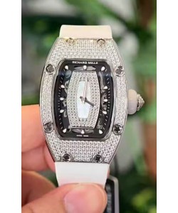 Richard Mille RM007 Sertie Diamants Cadran Noir 904L Acier Montre Suisse Superclone