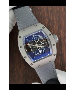Richard Mille Super Clone RM055 Boîtier Céramique/ Titane Gris Montre avec Tourbillon Authentique  