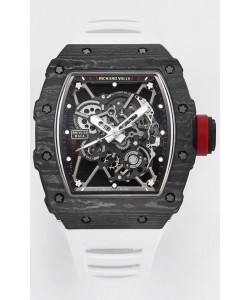 Richard Mille RM35-01 Rafael Nadal Boîtier en fibre de carbone avec Tourbillon Véritable Montre Super Clone