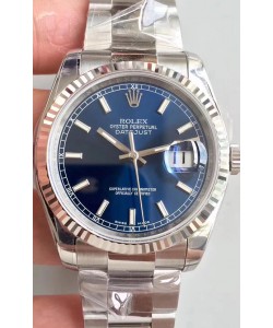 Montre Rolex Datejust 36MM Mouvement Cal.3135 Réplique Suisse avec boîtier en acier 904L et cadran noir