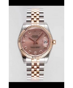 Montre Rolex Datejust 31MM Mouvement Cal.3135 Réplique Suisse Cadran Champange Bracelet Jubilé - Acier 904L Ultimate