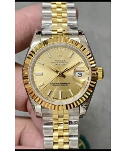 Rolex Datejust Super Clone Cadran Or Bicolore Or Jaune et Or Rose 28 mm