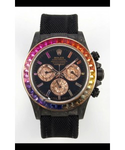 Montre Rolex Daytona DiW Carbon Edition - Boîtier en carbone forgé, réplique miroir 1:1