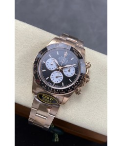 Rolex Daytona Super Clone 126525 Édition Le Mans Or Rose Cadran Noir Mouvement d'origine Cal.4132