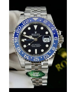 Montre Rolex GMT Master Super Clone personnalisée avec lunette en céramique et cadran noir