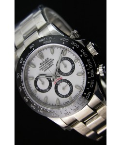Montre Rolex Cosmograph Daytona 116500LN Cadran Blanc Mouvement Original Cal.4130 — Montre en acier ultime 904L 