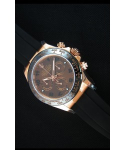 Rolex Daytona 116515 Everose Montre Réplique Miroir 1: 1 en Or Rose avec Cadran brun