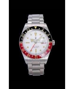 Rolex GMT Master ALBINO Edition Vintage Swiss Watch en cadran blanc