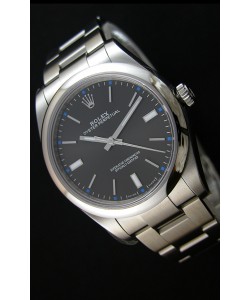Réplique de montre Rolex Oyster Perpetual Japonaise - Cadran noir dans un boîtier de 39MM