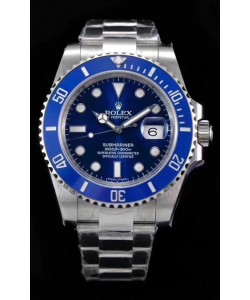 Réplique de montre Rolex Submariner japonaise - lunette en céramique dans un cadran/une lunette bleu(e)