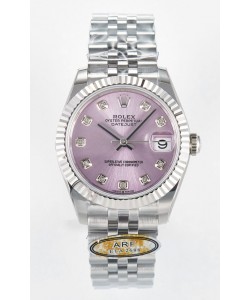 Montre Rolex Super Clone Datejust ETA 2688 Mouvement 31MM Boîtier acier inoxydable Cadran rose