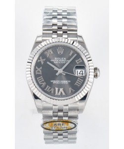 Montre Rolex Super Clone Datejust Mouvement ETA 2688 Boîtier acier inoxydable 31MM Cadran gris