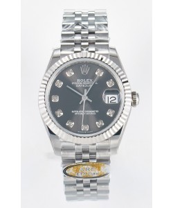 Montre Rolex Super Clone Datejust Mouvement ETA 2688 Boîtier acier inoxydable 31 mm et cadran gris