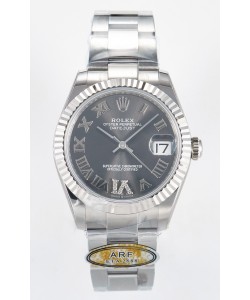 Montre Rolex Super Clone Datejust ETA 2688 Mouvement 31MM acier inoxydable Cadran gris