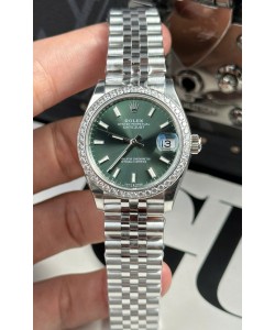 Montre Rolex Super Clone Datejust Mouvement ETA 2688 Boîtier acier inoxydable 31MM Cadran vert