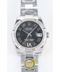 Montre Rolex Super Clone Datejust ETA 2688 Mouvement 31MM Acier inoxydable Cadran Gris 