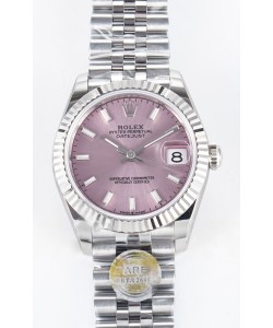 Montre Rolex Super Clone Datejust ETA 2688 Mouvement 31MM Acier inoxydable Cadran Rose 