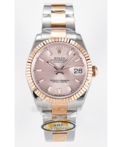 Rolex Super Clone Datejust ETA 2688 Mouvement 31MM Or Rose bicolore Suisse Cadran Champagne
