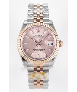 Rolex Super Clone Datejust ETA 2688 Mouvement 31MM Or Rose bicolore Suisse Cadran Champagne