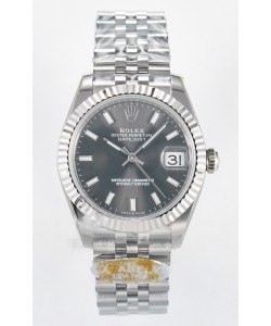Montre Rolex Super Clone Datejust Mouvement ETA 2688 Boîtier acier inoxydable 31MM Cadran gris