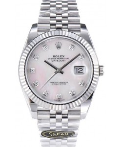 Rolex Datejust 126334 41MM ETA3235 72 Hours Power Jubilé Cadran Perle Réplique 1:1 