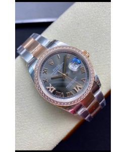 Rolex Datejust 126281RBR-0012 Réplique Suisse 1:1 Miroir 36MM en acier 904L - Cadran gris