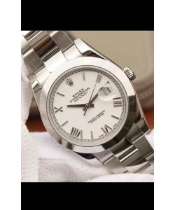 Rolex Datejust 41MM Cal.3135 Réplique Suisse Miroir 1:1 en 904L Cadran Blanc
