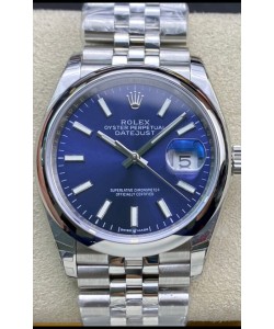 Rolex Datejust 126200-0006 36MM Réplique Suisse Miroir 1:1 en 904L acier avec cadran bleu